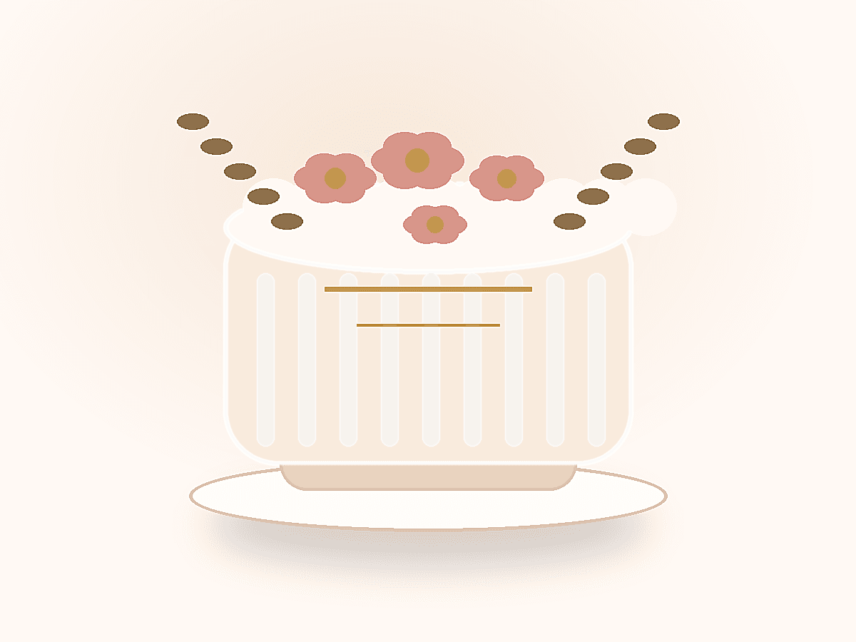 Minimal Anniversary Cake
